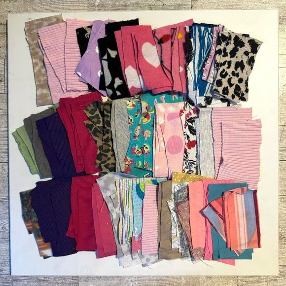 Mixed Media, Rectangular, 3”x6”, Fabric Scrap Bundle, B2 - Picture 2 of 10